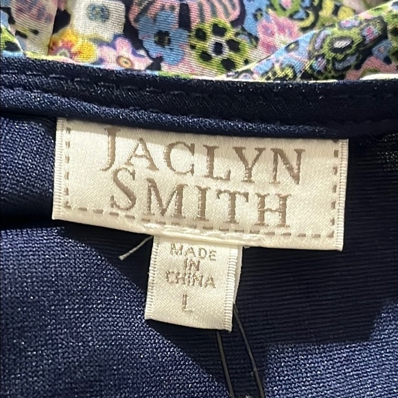 JACLYN SMITH FLORAL PRINT CHIFFON WRAP FRONT MAXI DRESS SIZE L. - Picture 6 of 8